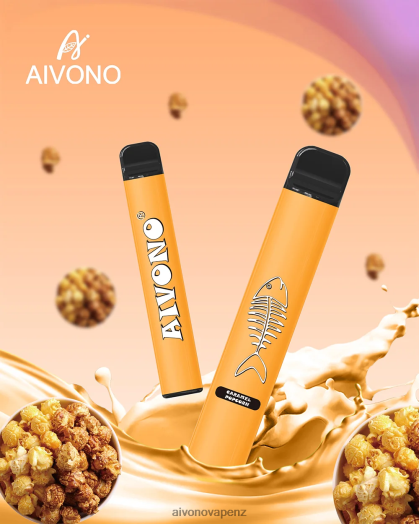 Caramel Popcorn Aivono AIM FISHBONE 600 V2D4286 | Aivono Vape NZ